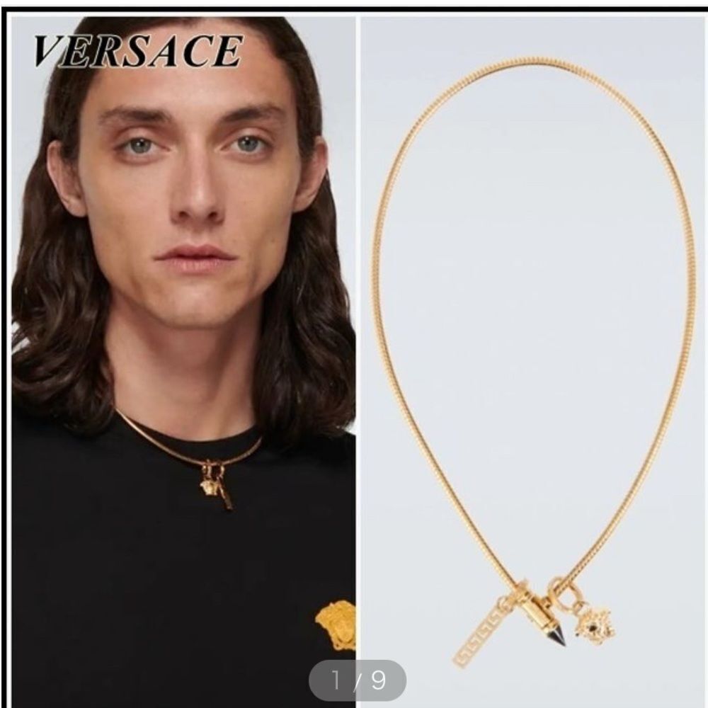 Versace women gold-tone Medusa Aeternitas choker necklace
